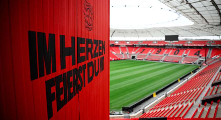 „Im Herzen feierst du mit!“-Bereich in der BayArena