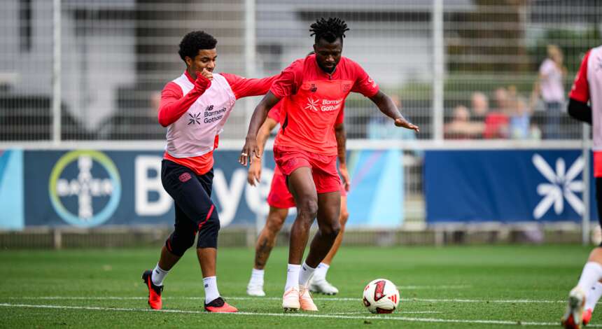 Malik Tillman und Edmond Tapsoba im Training