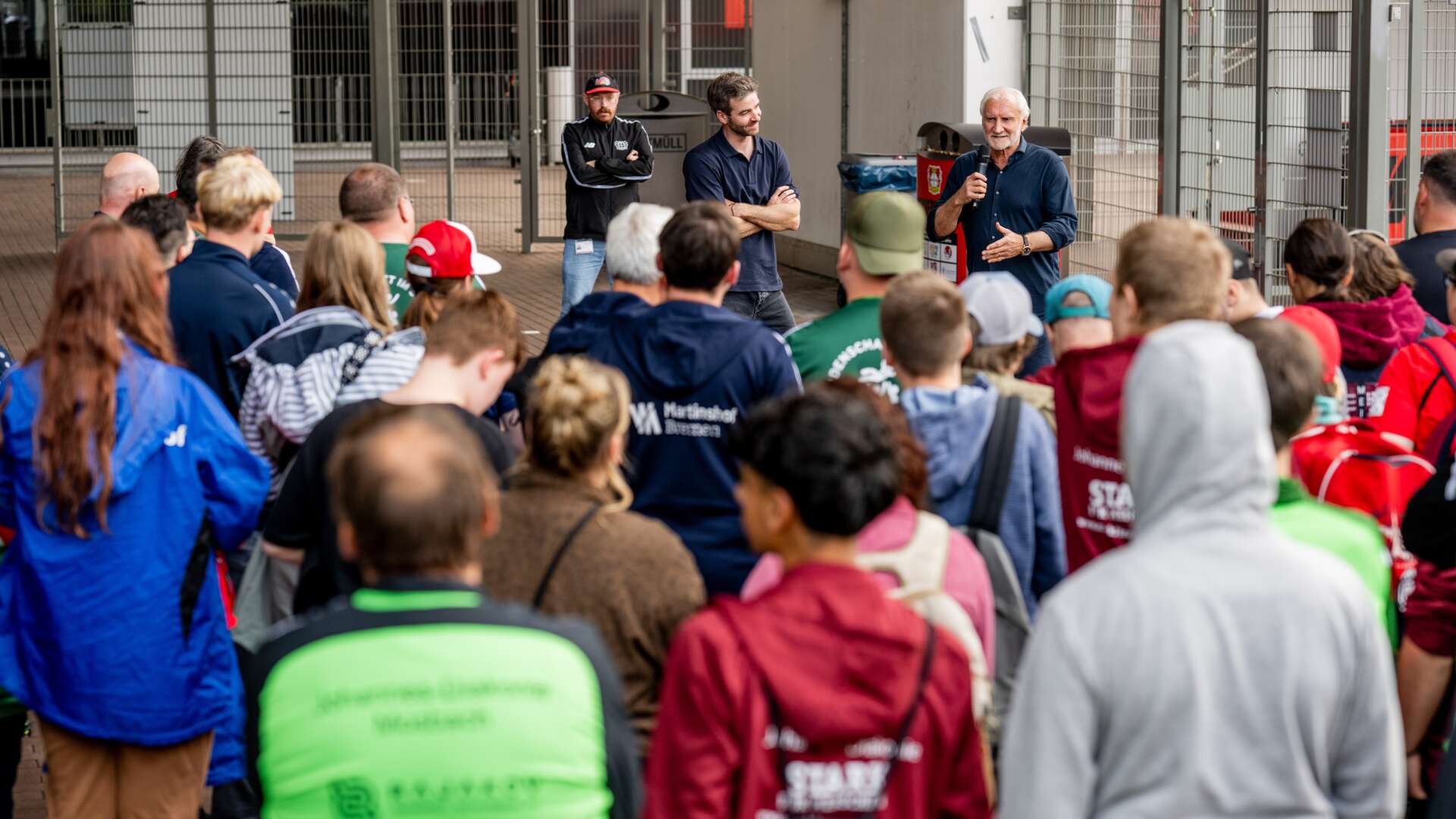 Rudi Völler bei der DFB-Stiftung in der BayArena