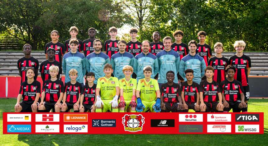 Die U14 von Bayer 04