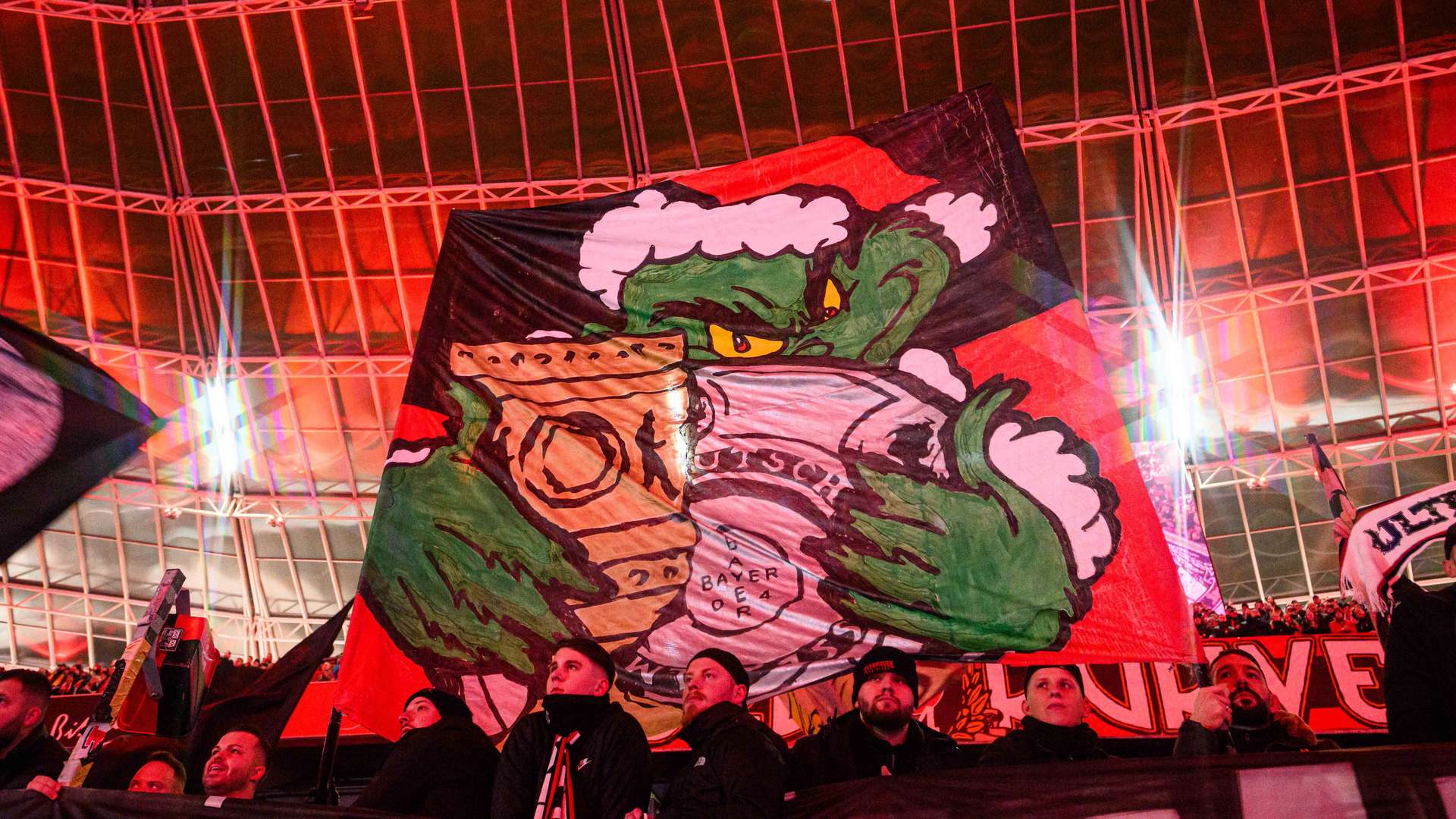 Choreo der Bayer 04-Fans