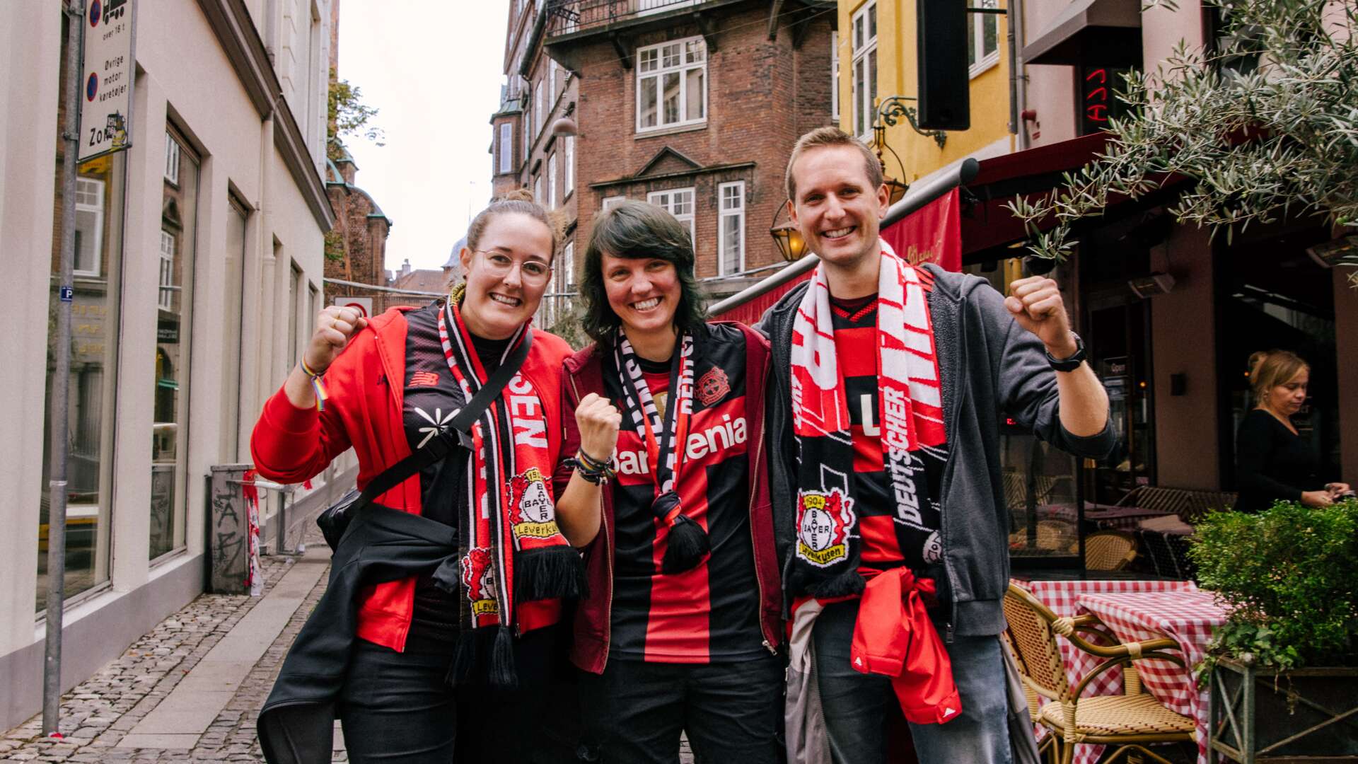 Bayer 04-Fans in Kopenhagen
