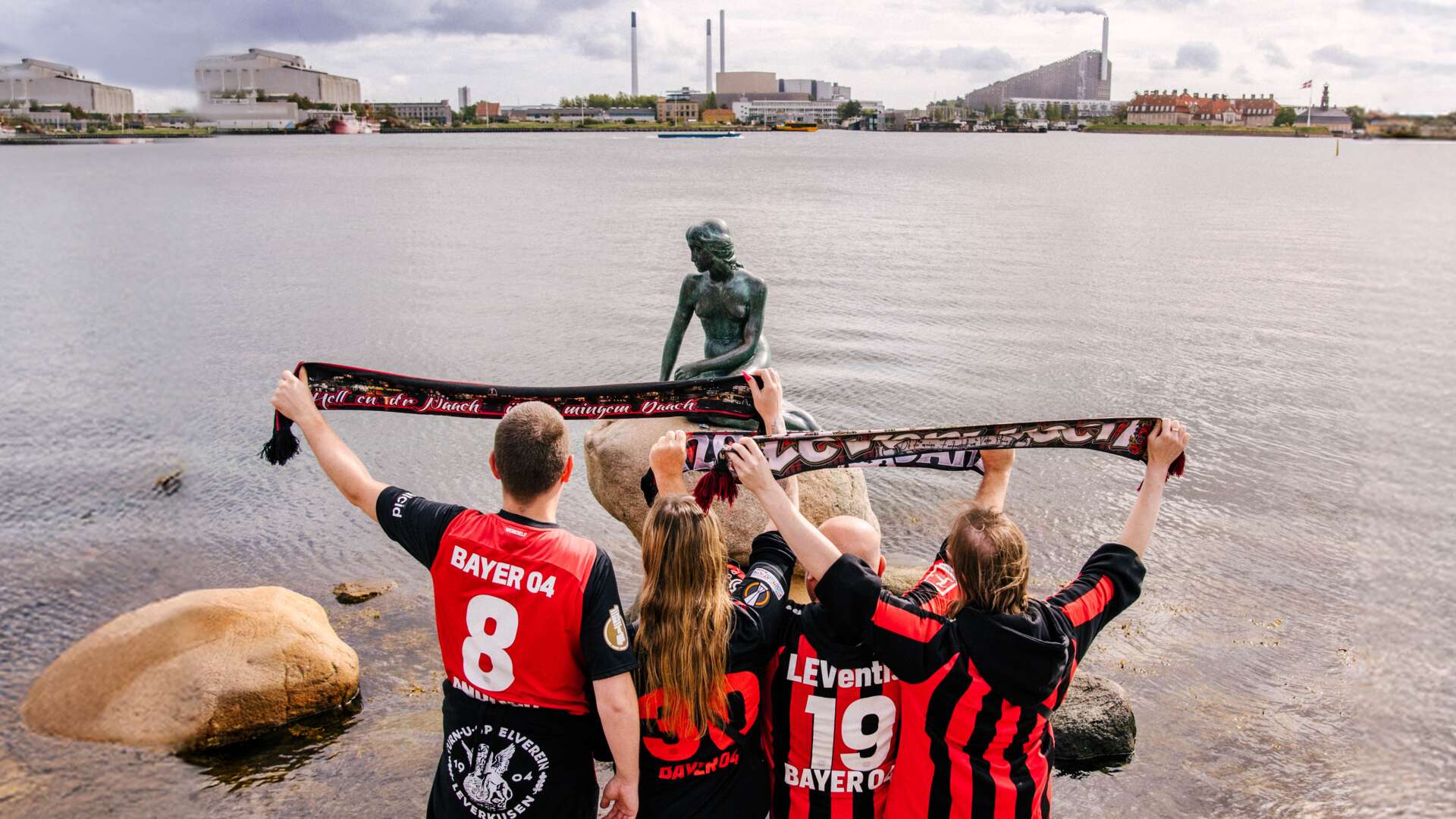 Bayer 04-Fans in Kopenhagen