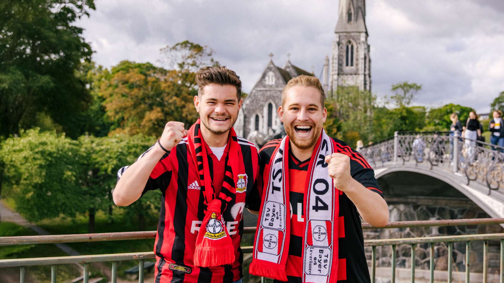 Bayer 04-Fans in Kopenhagen