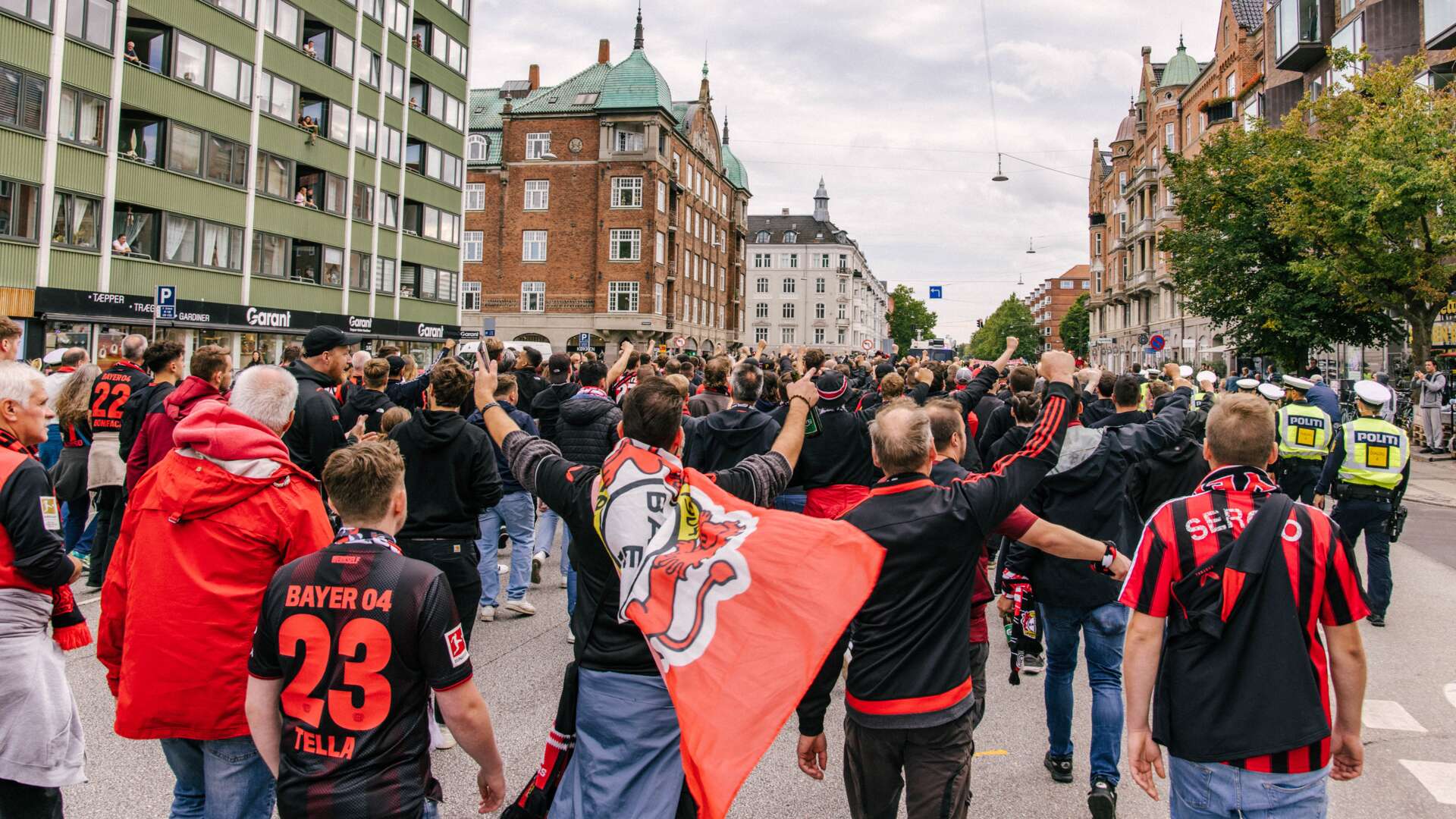 Bayer 04-Fans in Kopenhagen