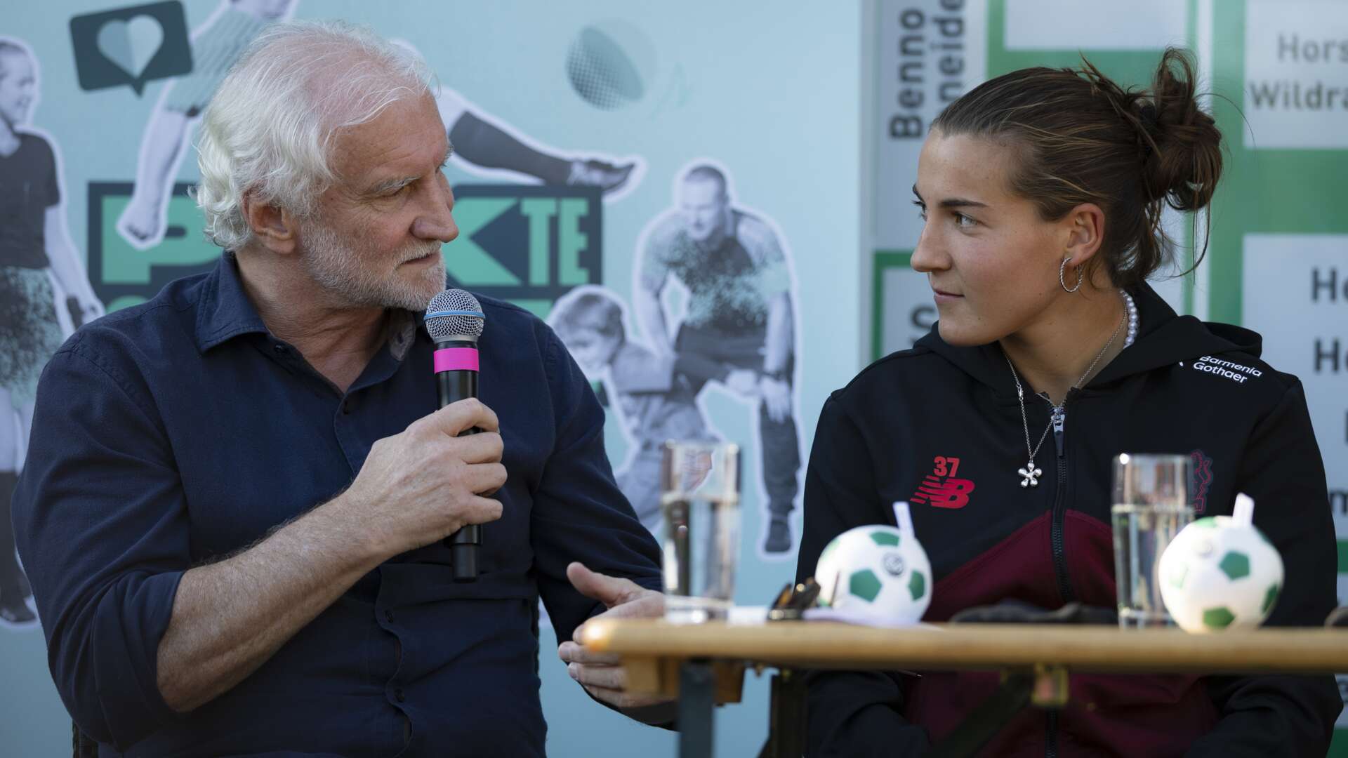 Rudi Völler und Carlotta Wamser