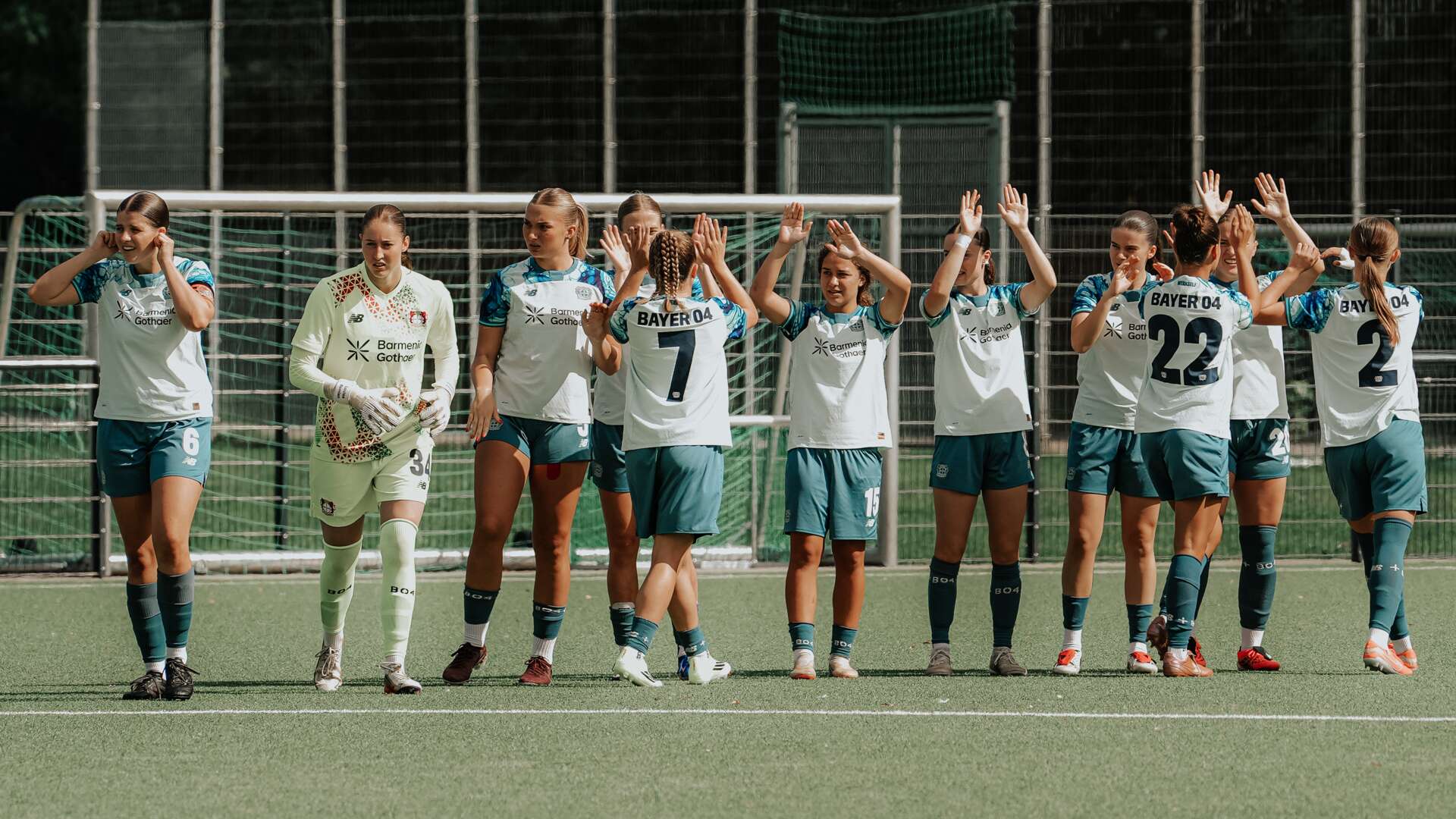 U23-Frauen von Bayer 04 im Spiel gegen Vorwärts Spoho