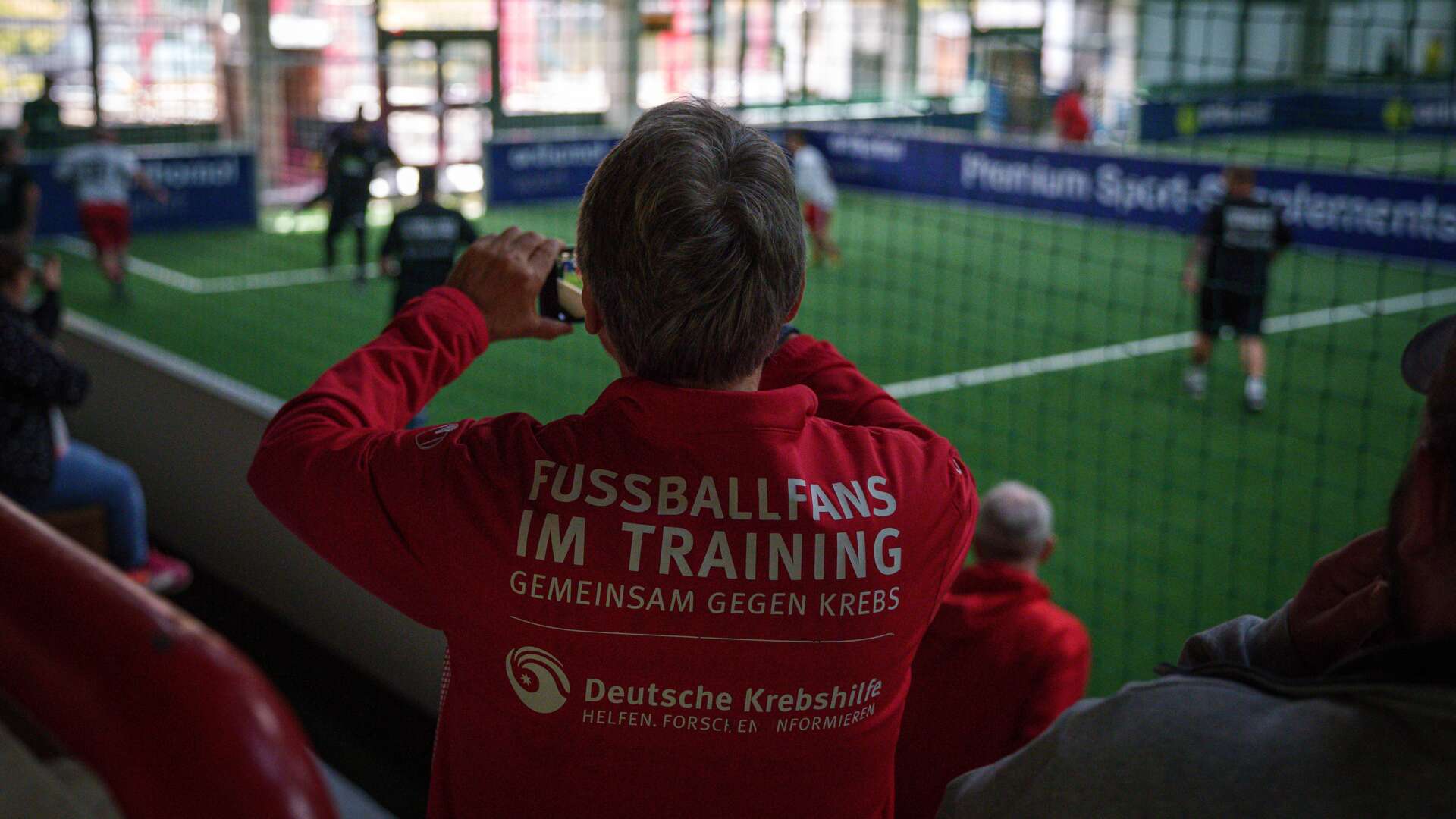 Fußballfans im Training