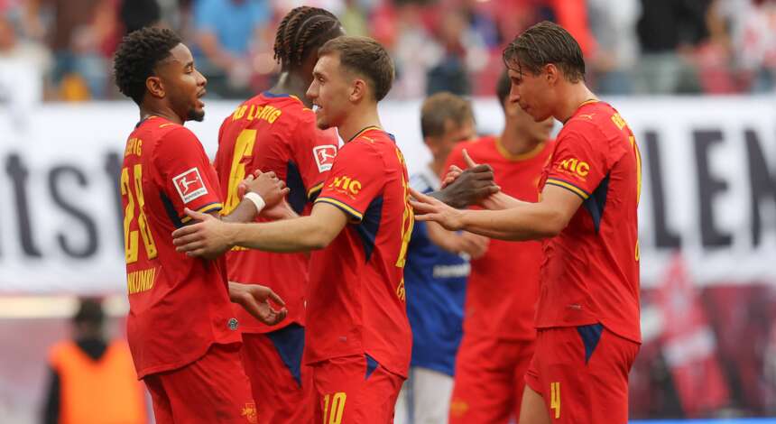 RB Leipzig beim Torjubel