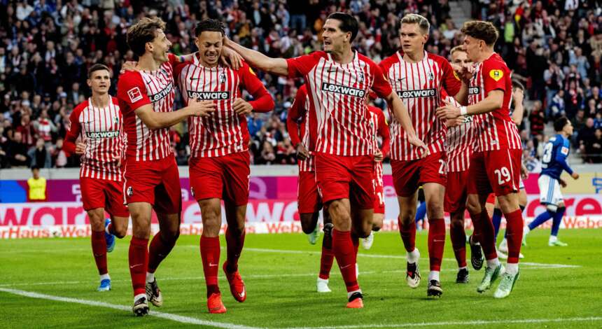 SC Freiburg beim Torjubel