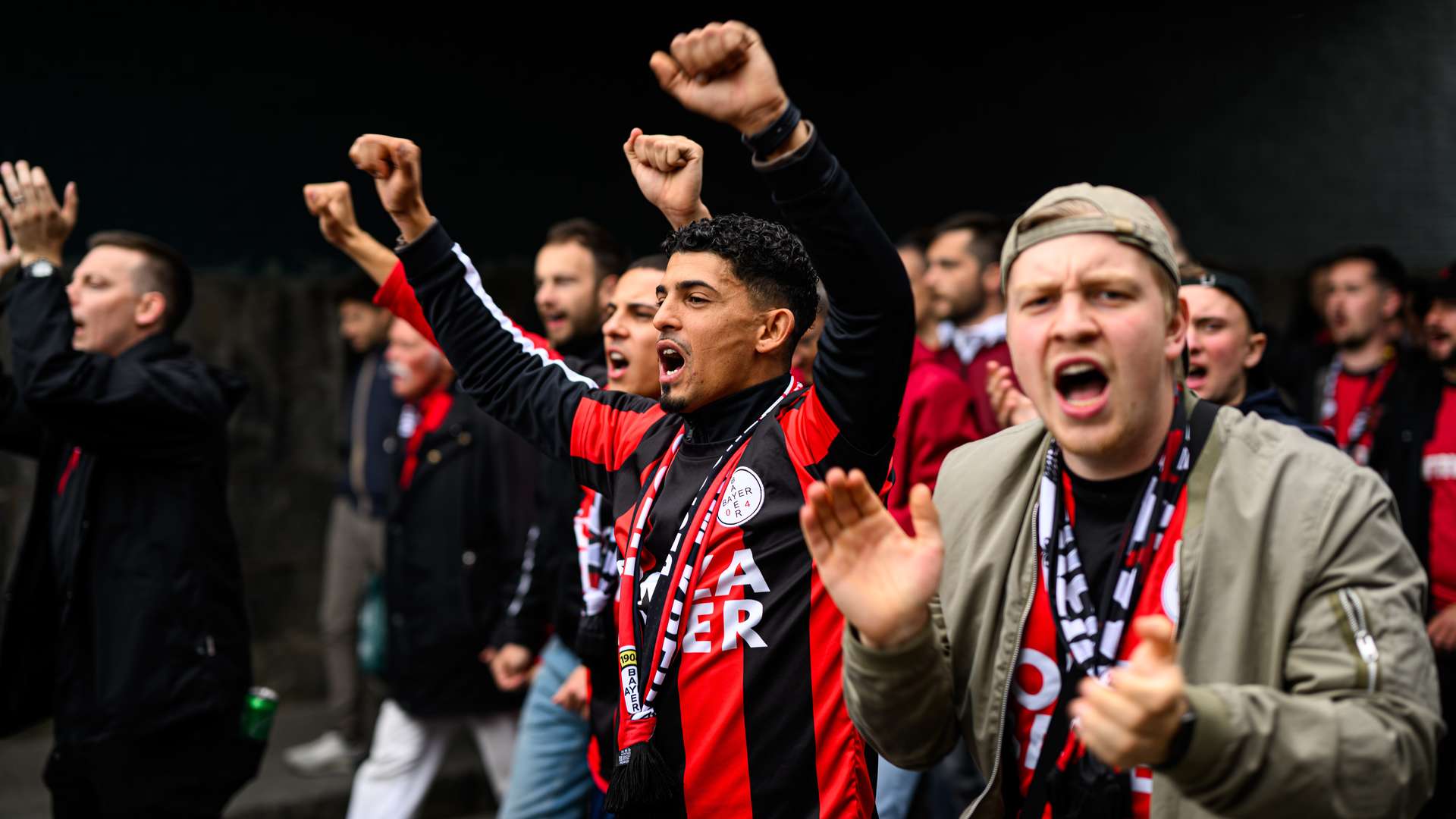 Bayer 04-Fans in Dublin