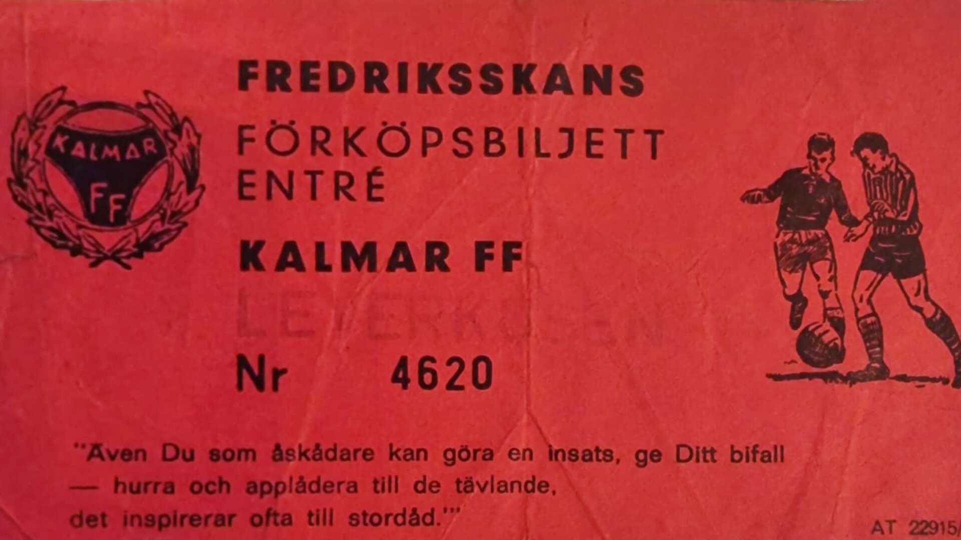 Eintrittskarte gegen Kalmar FF