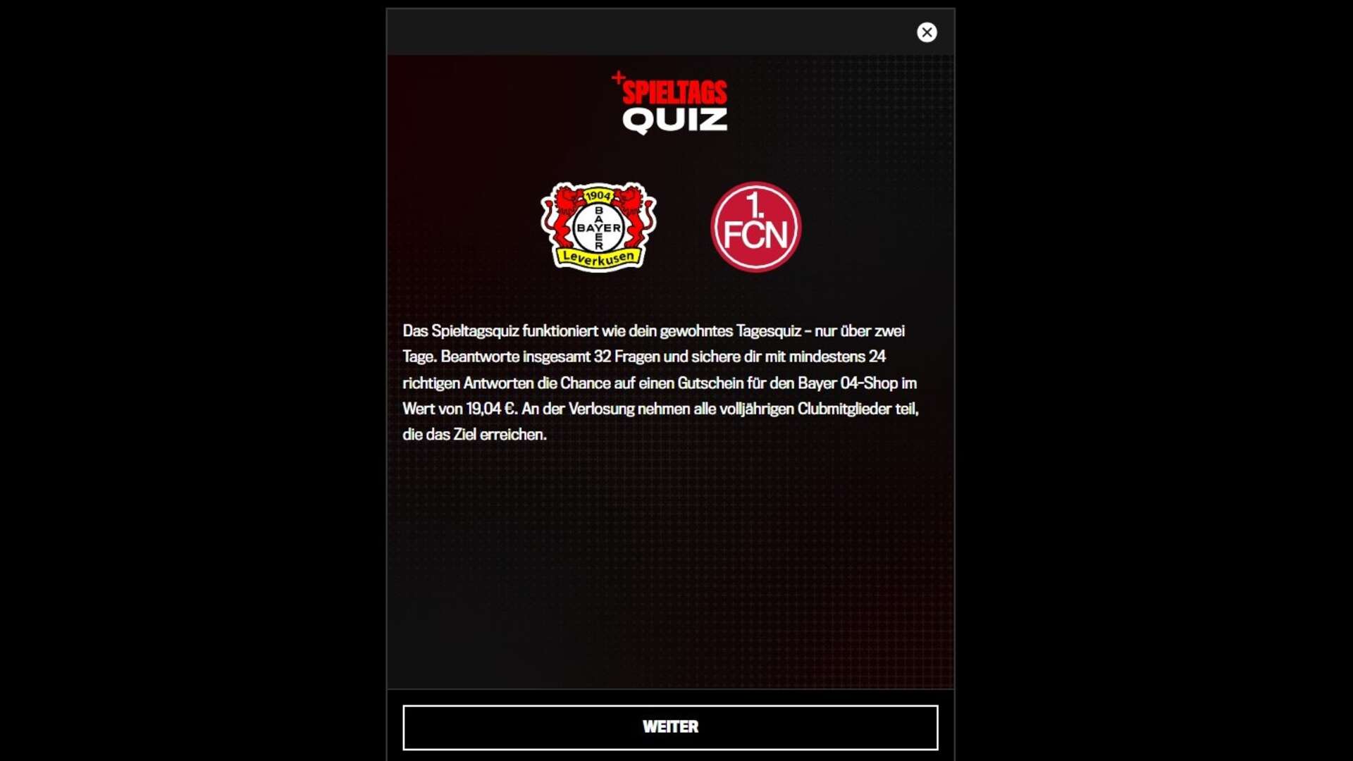 Screenshot Werkself-Quiz