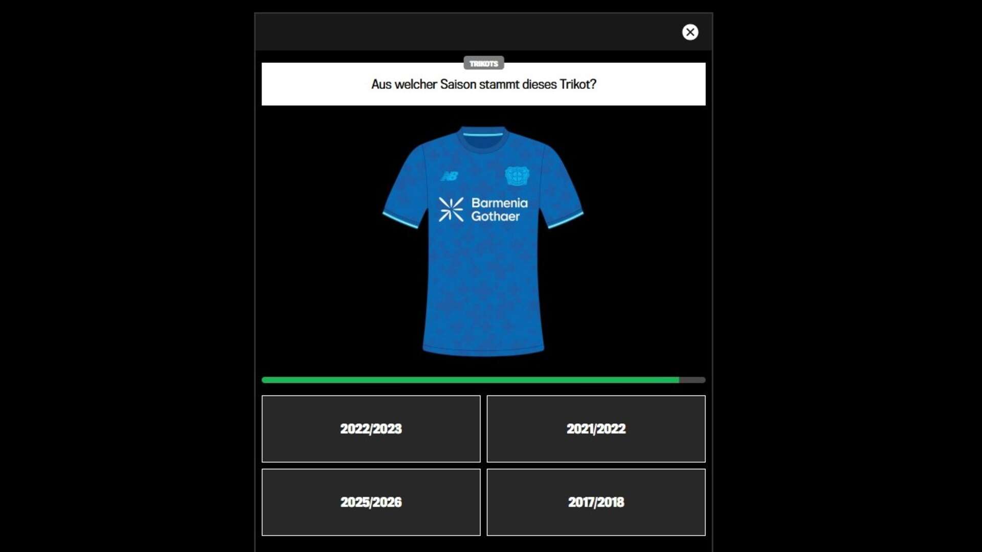 Screenshot Werkself-Quiz