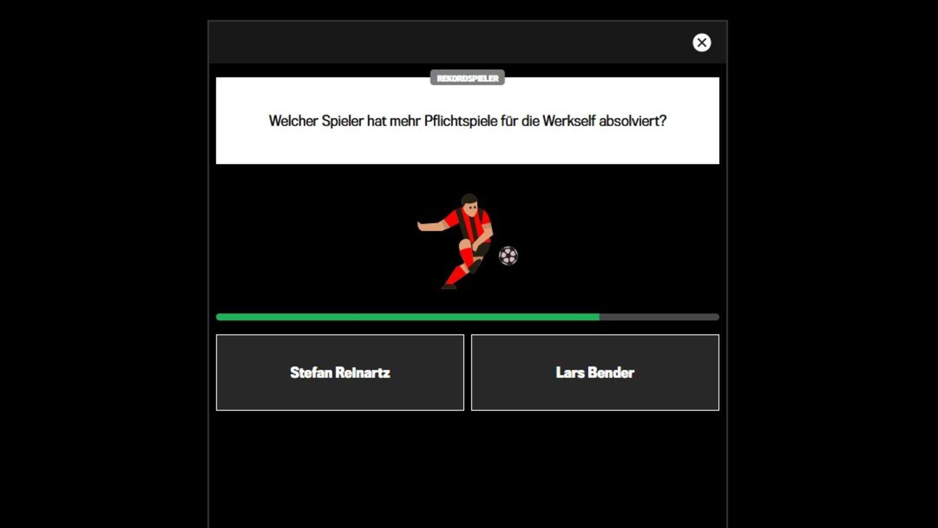Screenshot Werkself-Quiz