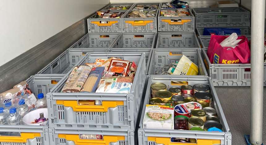 Lebensmittel spenden für die Tafel Leverkusen