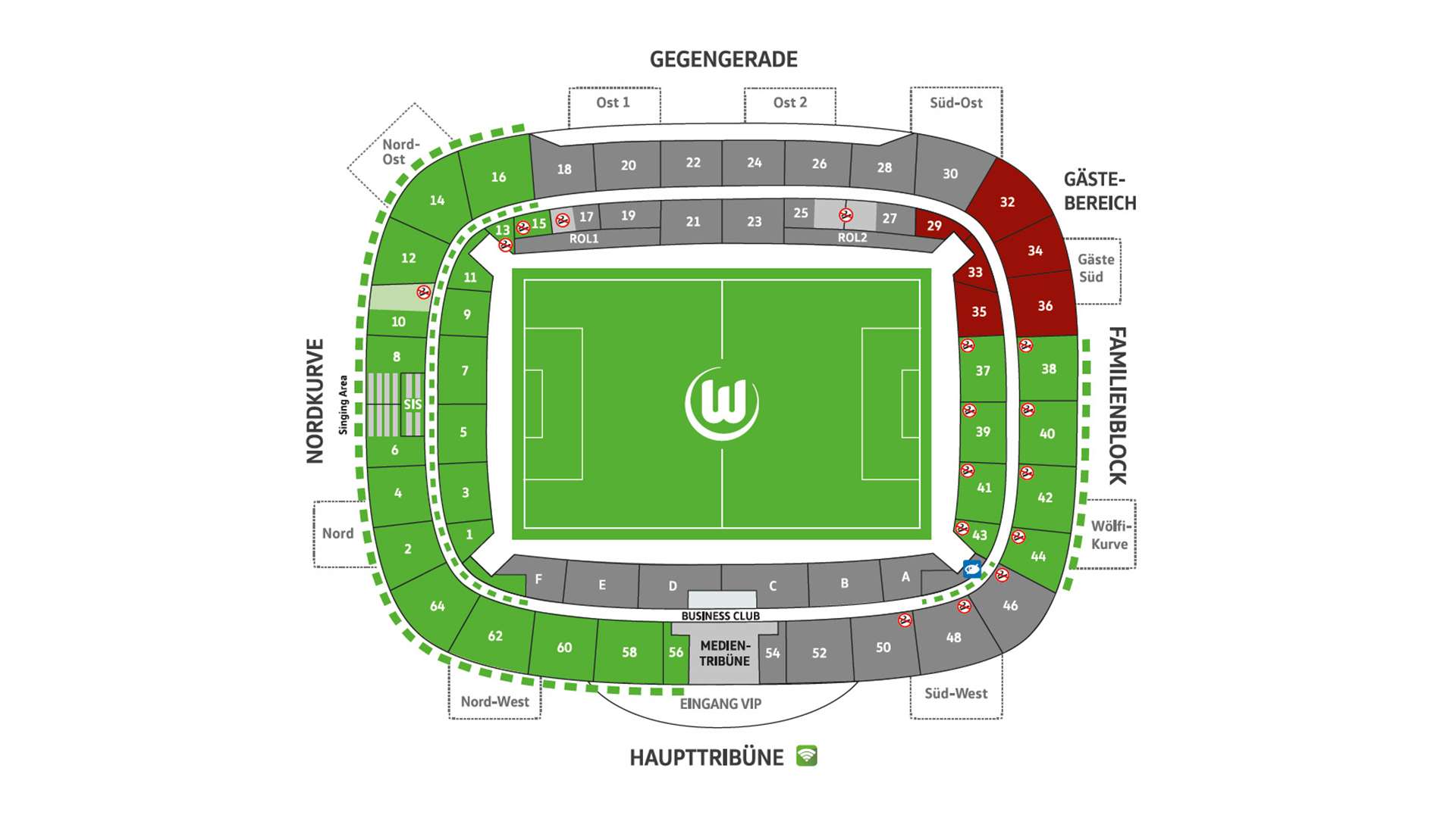 Stadionplan VfL Wolfsburg