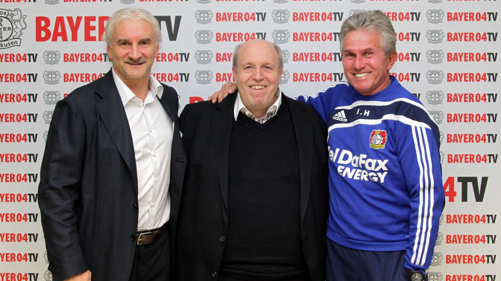 Jupp Heynckes mit Rudi Völler und Reiner Calmund