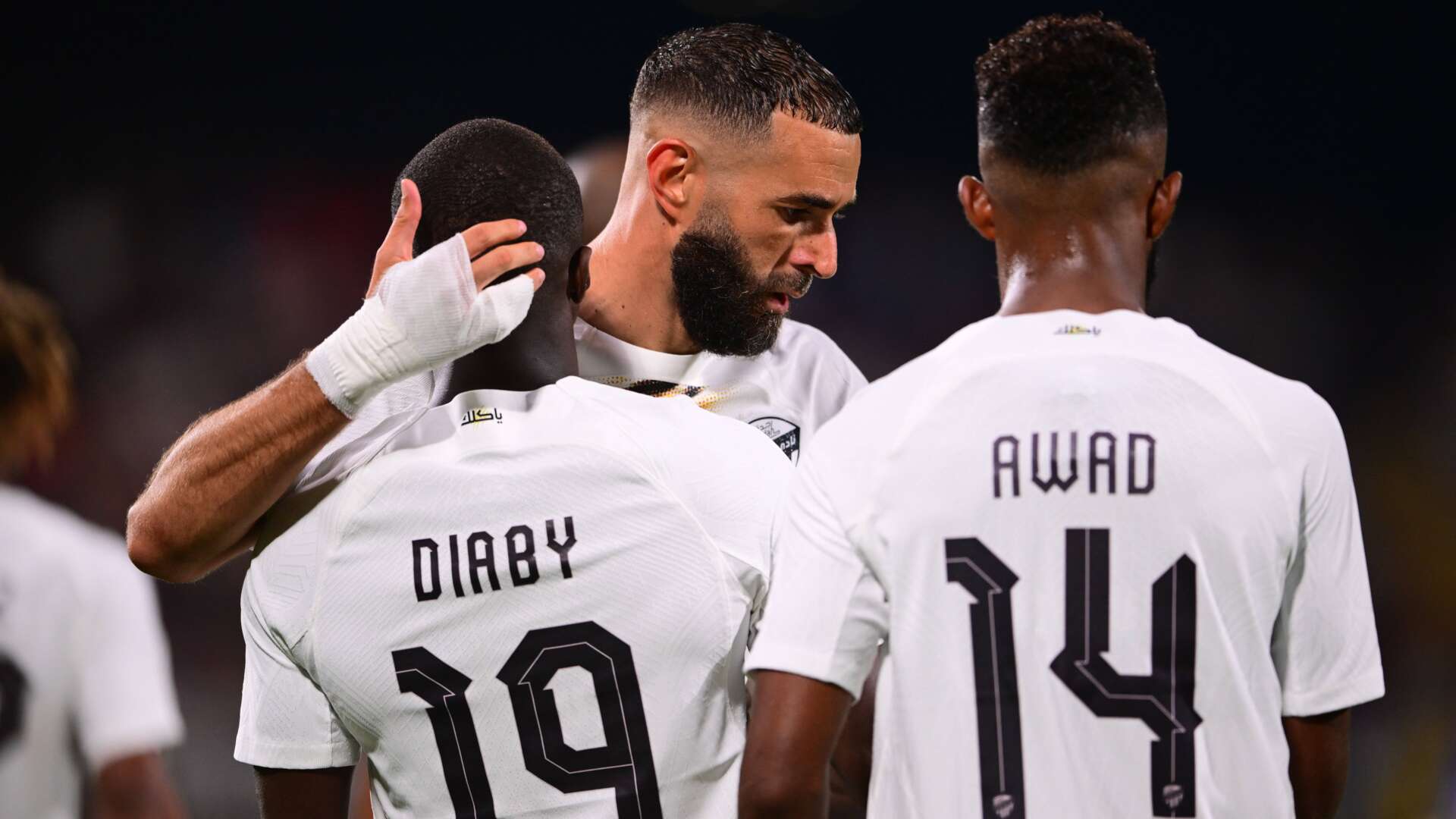 Diaby u.a. mit Karim Benzema