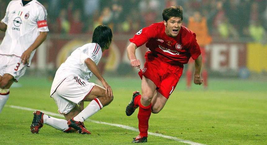 Xabi Alonso im CL-Finale 2004/05